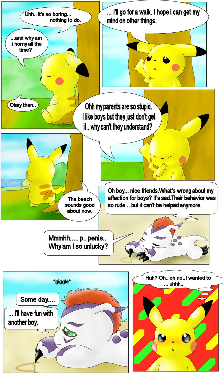 Pikachu and Gomamon Digimon Pokemon English 70956 0001