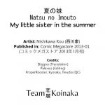 Nishikawa Kou Natsu no Imouto Comic Megastore 2013 01 English Team Koinaka 24