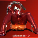 1028054 152783632071 01 Salamander 14 with Fixed Genitals.I liked this pose so I re rendered her uncensored version