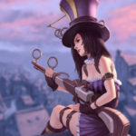 1040523 s 1238100 1girl brown hair caitlyn league of legends choker