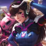 1040523 s 5553765 1girl bodysuit brown eyes brown hair d.va overwatc