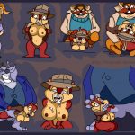 1064222 1076019 Chip n Dale Rescue Rangers Fat Cat Gadget Hackwrench Monterey Jack Rule 63 VylfGor