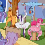 1129986 1604744 Applejack Fluttershy Friendship is Magic My Little Pony Pinkie Pie Rainbow Dash Rarity Trixie Lulamoon Twilight Sparkle creamygravy