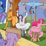 1129986 1604750 Applejack Fluttershy Friendship is Magic My Little Pony Pinkie Pie Rainbow Dash Rarity Trixie Lulamoon Twilight Sparkle creamygravy
