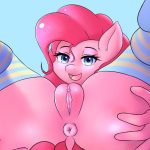 1131276 1499322 explicit artist colon twistedscarlett60 pinkie pie anthro anus clothes earth pony female looking at you mare nudity on