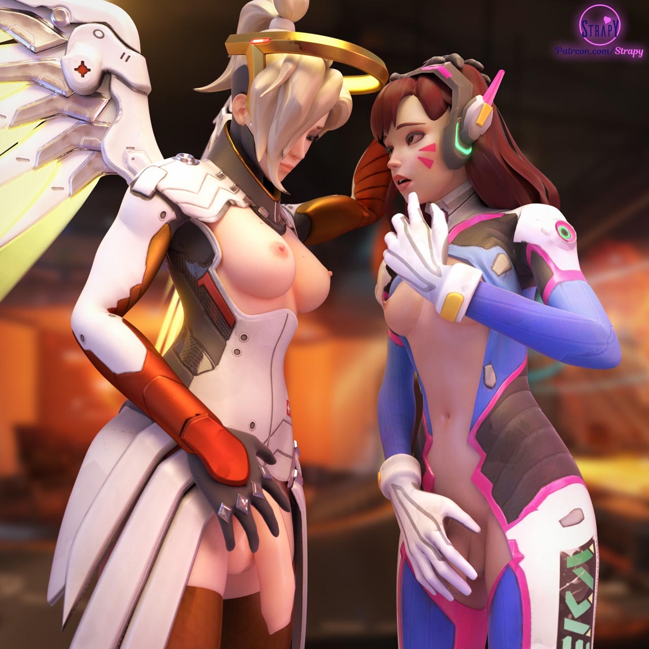 Read Strapy Mercy X Dva Symmetra Tracer Wido