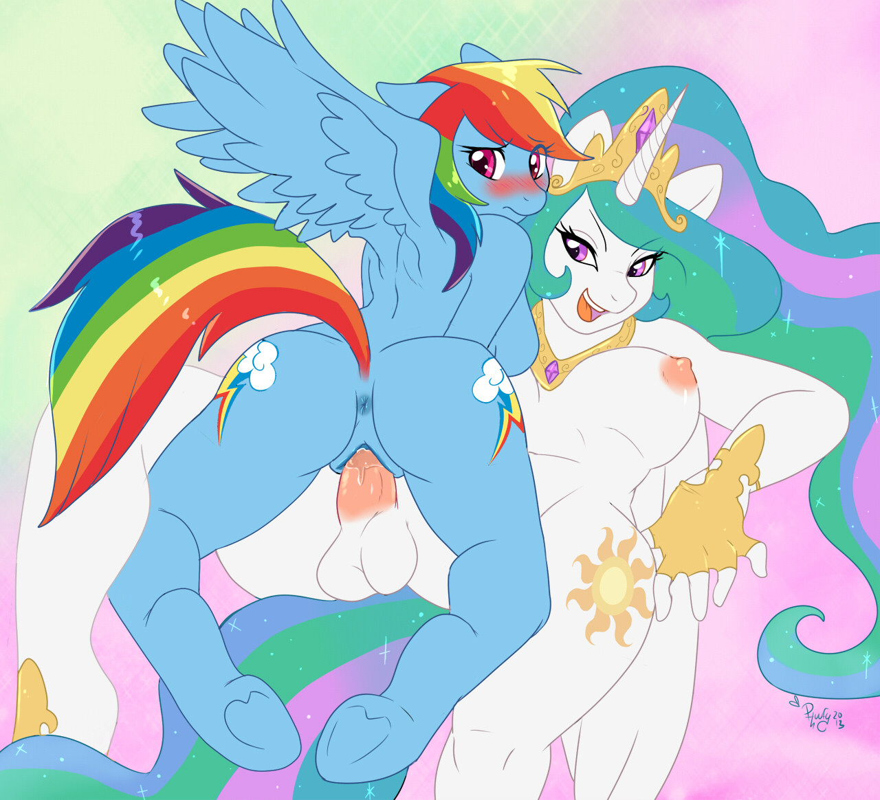 7242756 main 1007539 Friendship is Magic My Little Pony Phsuke Princess Celestia Rainbow Dash