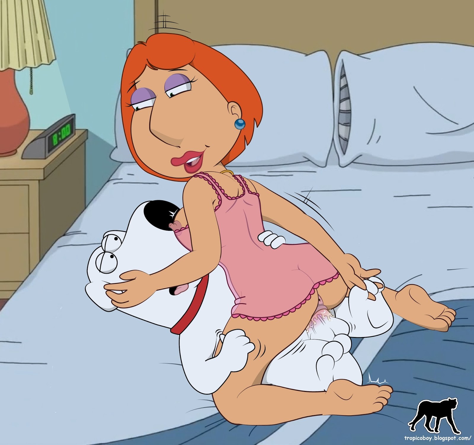 on. by. interracial. cheating wife. on Slut Wife Lois Griffin from Family G...