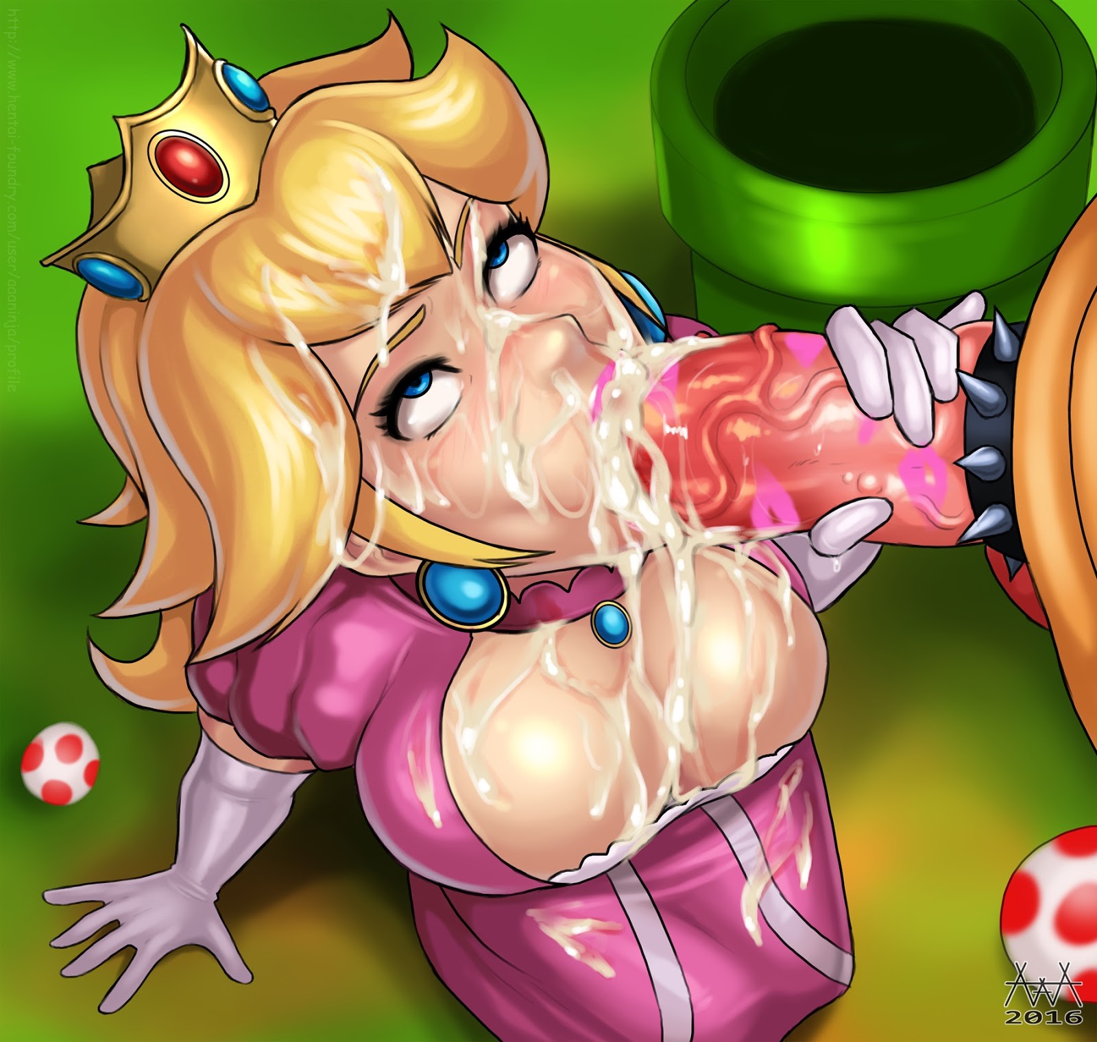 Slut Girlfriend Princess Peach cuckolding Mario.