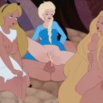 6618500 1329040 Alice Alice in Wonderland Elsa Frozen Inusen Rapunzel Tangled crossover