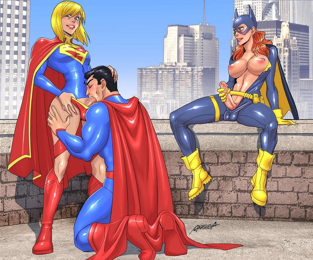 Superhero orgy