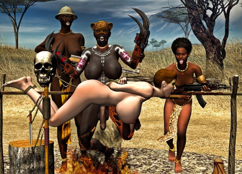 Read BDSM Toons/Drawings: White Slaves imported to Africa He