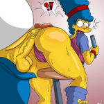 6130101 1217533 Homer Simpson Marge Simpson The Simpsons kogeikun