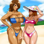 1192502 elaine and tyra beach fun 01 speedyhimura by sephzero d8pmmfh