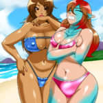 1192502 elaine and tyra beach fun 02 speedyhimura by sephzero d8pmmg5