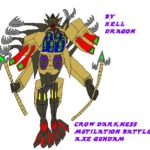 1208956 Crow Darkness Mutilation Battle axe Gundam