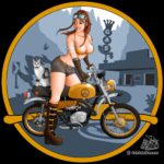 1209909 schadelPanzer 581012 Brigitte Minibike