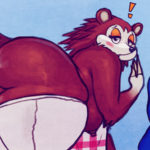 7441732 Z sable rule34 xxx 2085454 animal crossing anthro apron areola ass bent over big ass black nose blue fur blush sample
