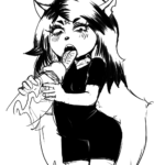 7452566 Z claire rule34 xxx 2561166 anthro artist request barbed tongue black dress black nose blush cartoon hangover sample