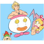 1261582 1470647 Bowser Koopa Koopalings Shulk Super Mario Bros. Wendy O. Koopa Xenoblade Chronicles cross