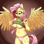 1144949 Chubby fluttershy by PassigCamel