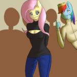 1144949 Turtle neck fluttershy by PassigCamel