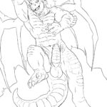 1286851 bed dragon lineart