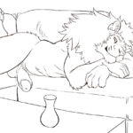1286851 lion relax lineart