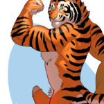 1286851 tiger flexing arm big