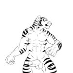 1286851 wet tiger lineart