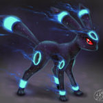 1121079 Blue Umbreon by 14 bis