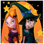 1121079 Candace and Stacy at Halloween by 14 bis