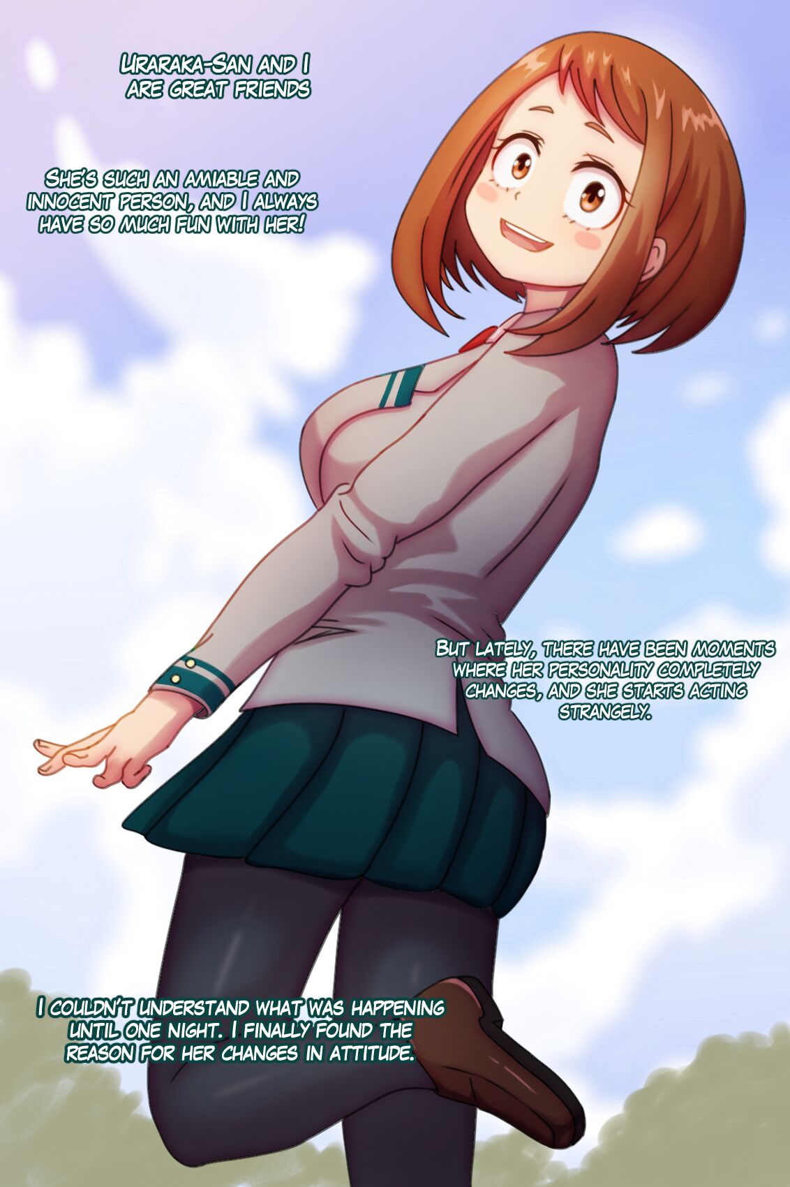 Uraraka's body trembles in bliss